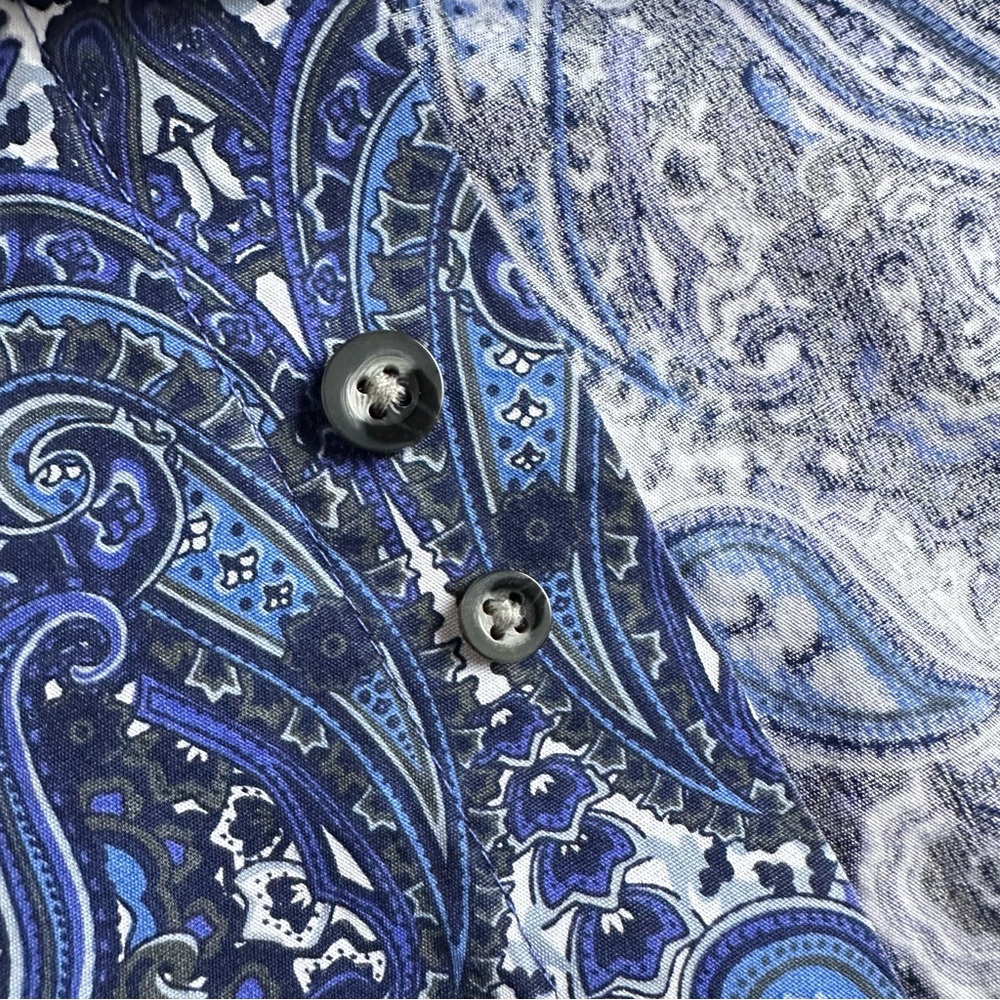 George Strait Wrangler Mens Paisley Long Sleeve Shirt XXL Stretch Rodeo Western - Picture 7 of 7